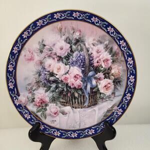 W.S. George fine china limited edition collector's plate titled "Roses,"  vtg